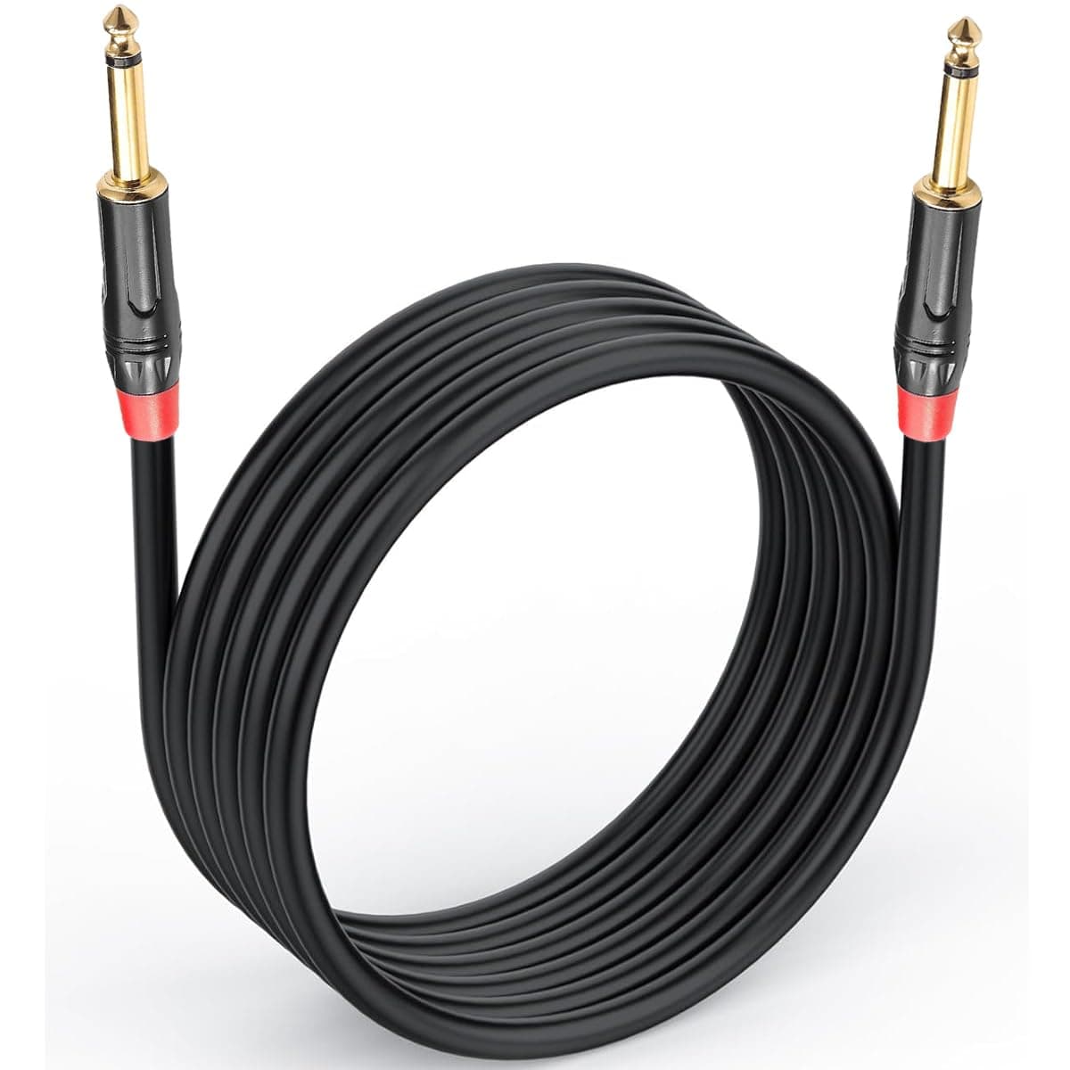 DEVICE OF URBAN INFOTECH 6.35mm Guitar Cable 6.35mm (1/4) TS Mono to Mono 6.35mm TS Audio Cable Male to Male 1/4 Inch Guitar Instrument Cable for Electric Guitar Bass Mandolin Mixer (3Mtr.)