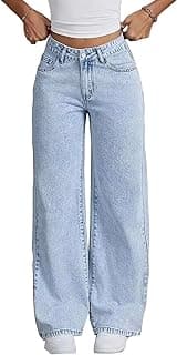 Nifty Women's Denim Stretchable High Waist Light Wash Baggy Jeans || Back Pocket Bow tie Detail