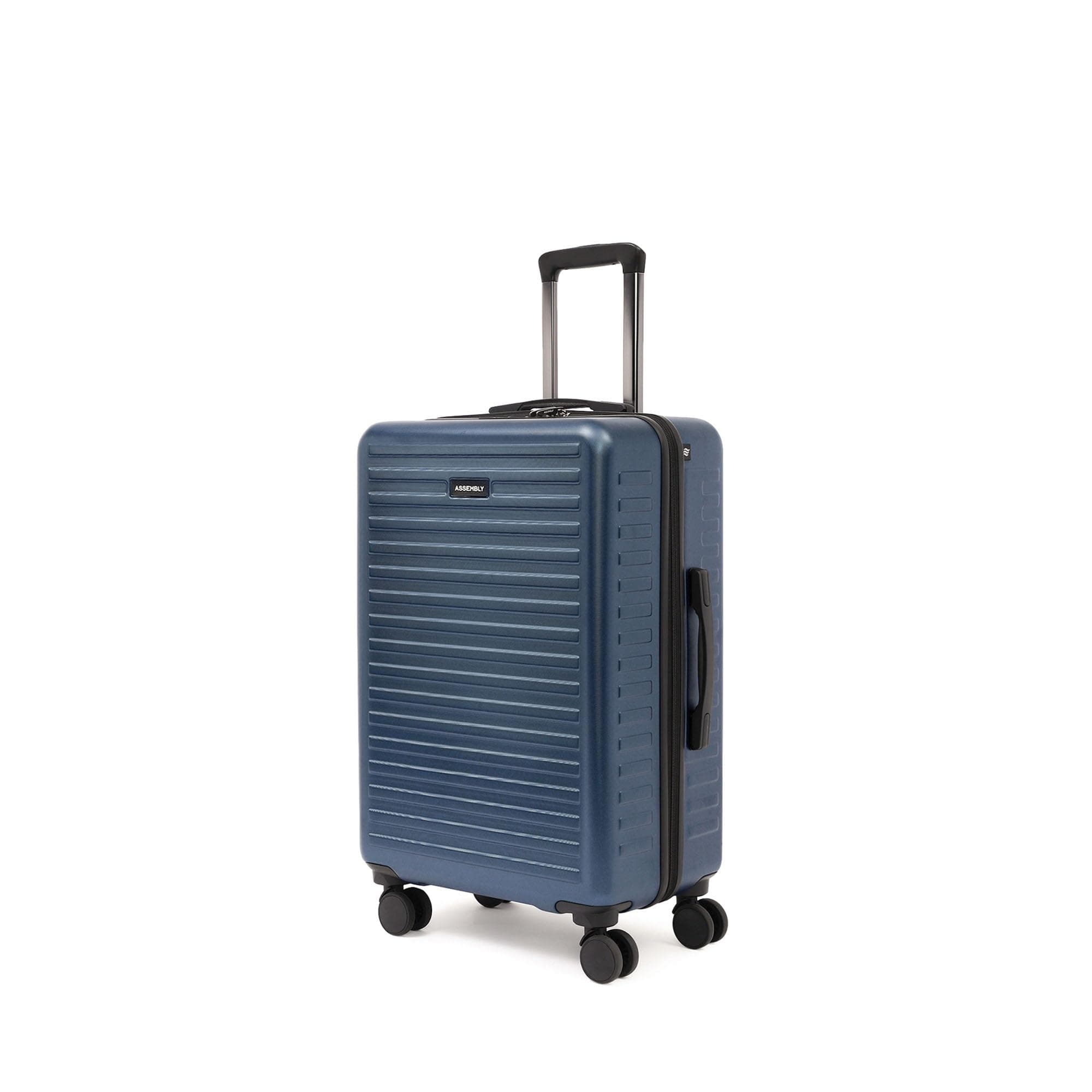 Assembly Stark 24 Inch Check-in Medium Trolley Bag Hard Shell Polycarbonate Suitcase with Secure Lock 8 Spinner Wheels Blue