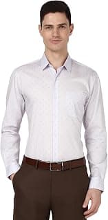 Peter England Men's Cotton Print Slim Fit Shirt