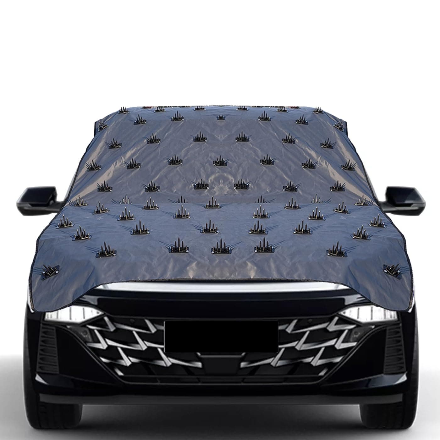 AUTOUNIKO Waterproof Spike Car Cover for Universal Size for Dogs & Monkeys Complete Protection from Street Dogs & Monkeys Compatible with All Hatchback,Sedan and SUV Cars 16.5 Feet