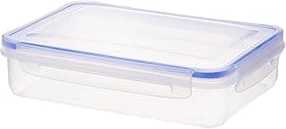 Aristo Lock & Fresh 301 Plastic Storage Container For Storing grains, pulses, rice, wheat etc - 1100 ML, Transparent Clear, large (LOCK&FRESH301) (22 x 15.5 x 6cm)