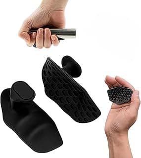 Hererope Gym Grips Workout Gloves for Men & Women – Fingerless Anti-Slip Hand Grips for Pull-Ups, Weightlifting, Deadlifts, Crossfit, Home & Gym Training (Black)
