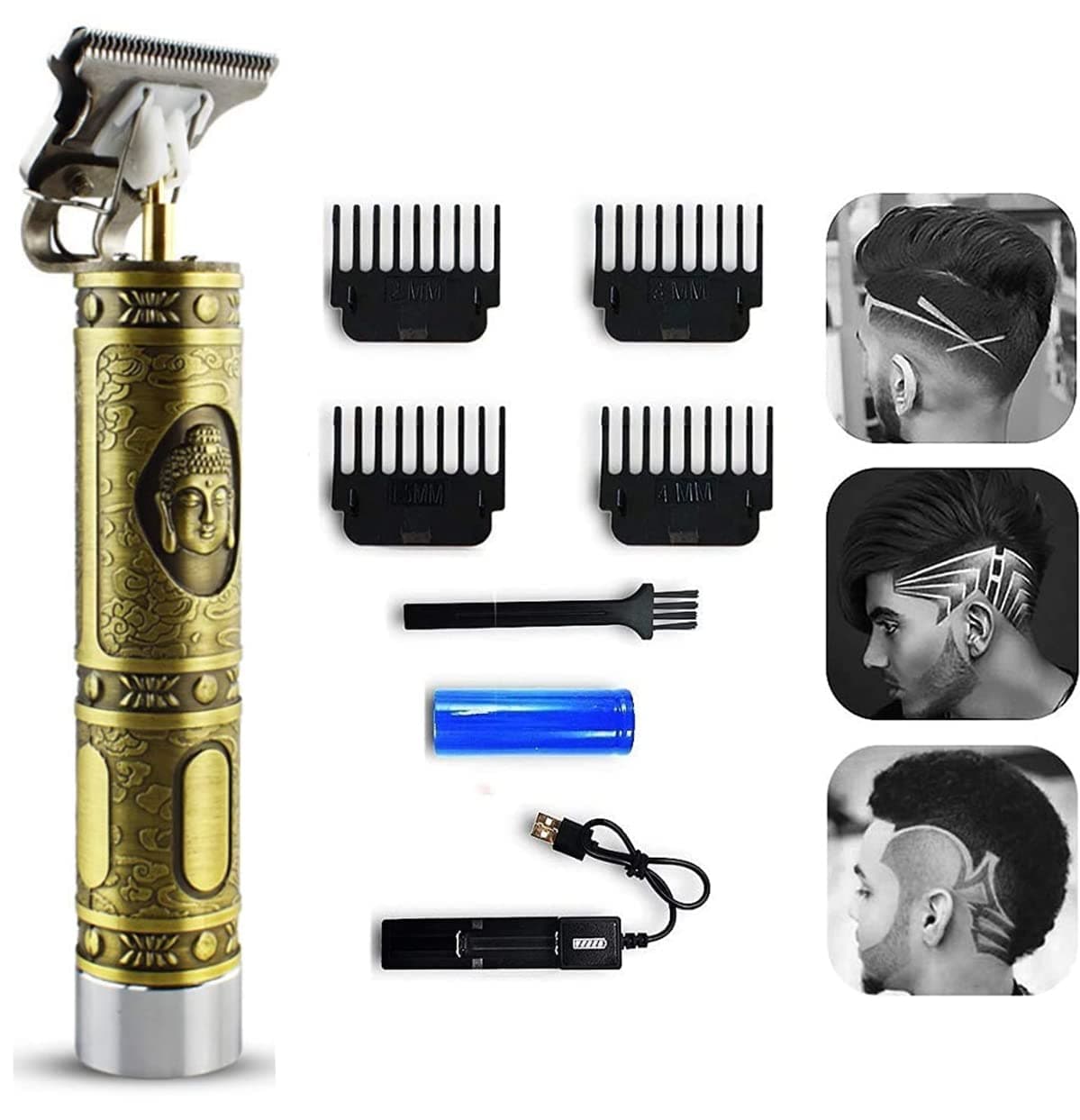 ARDAKI Trimmer Men Beard, Face, Head and Body All in one Trimmer, Multi Grooming Kit, Rechargeable Cordless Stainless Steel Blades Professional Hair Clipper Close Cut Quick Charge