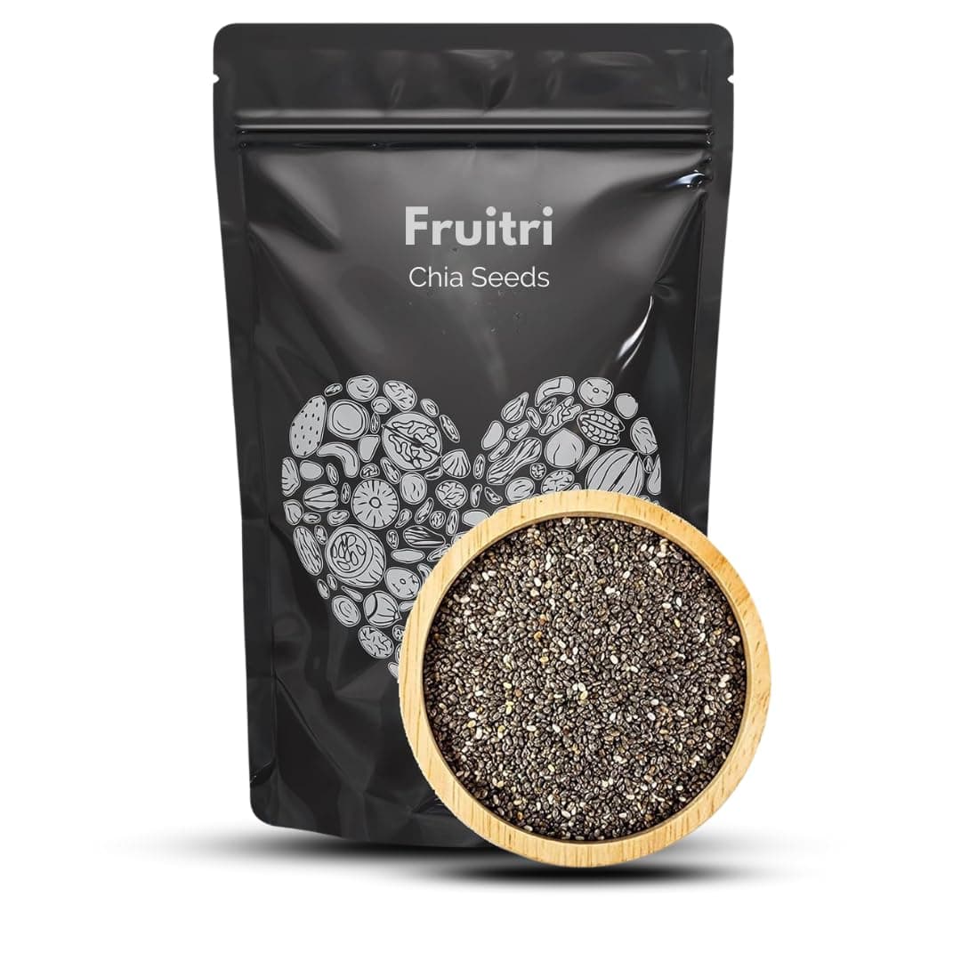 Fruitri Premium Chia Seeds - 1kg, Natural, Chia Seed for Eating, Best for Smoothies, Baking, and Healthy Snacks, Seeds, Rich in Calcium, Protein & Fibre