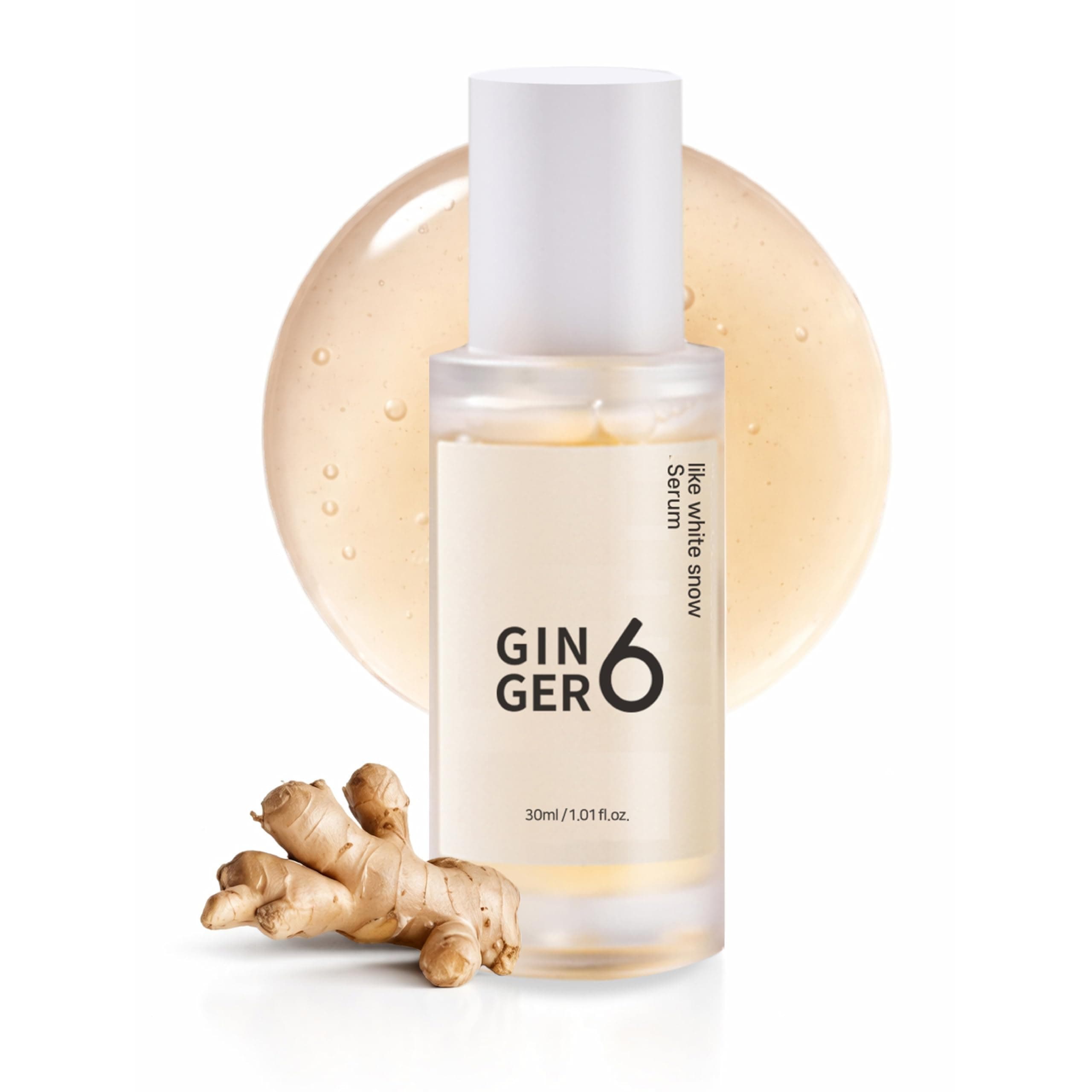 Ginger6 Vitamin B3 Tightening Booster Korean Face Serum - 30ml | 70% Ginger Extract + HYALURONIC 2000 PPM + Niacinamide | | Anti-Aging Firmer Skin K-Beauty | Wrinkle, Fine Line & Pore Minimizer
