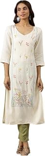 Aurelia Women's Rayon Solid Regular Kurta
