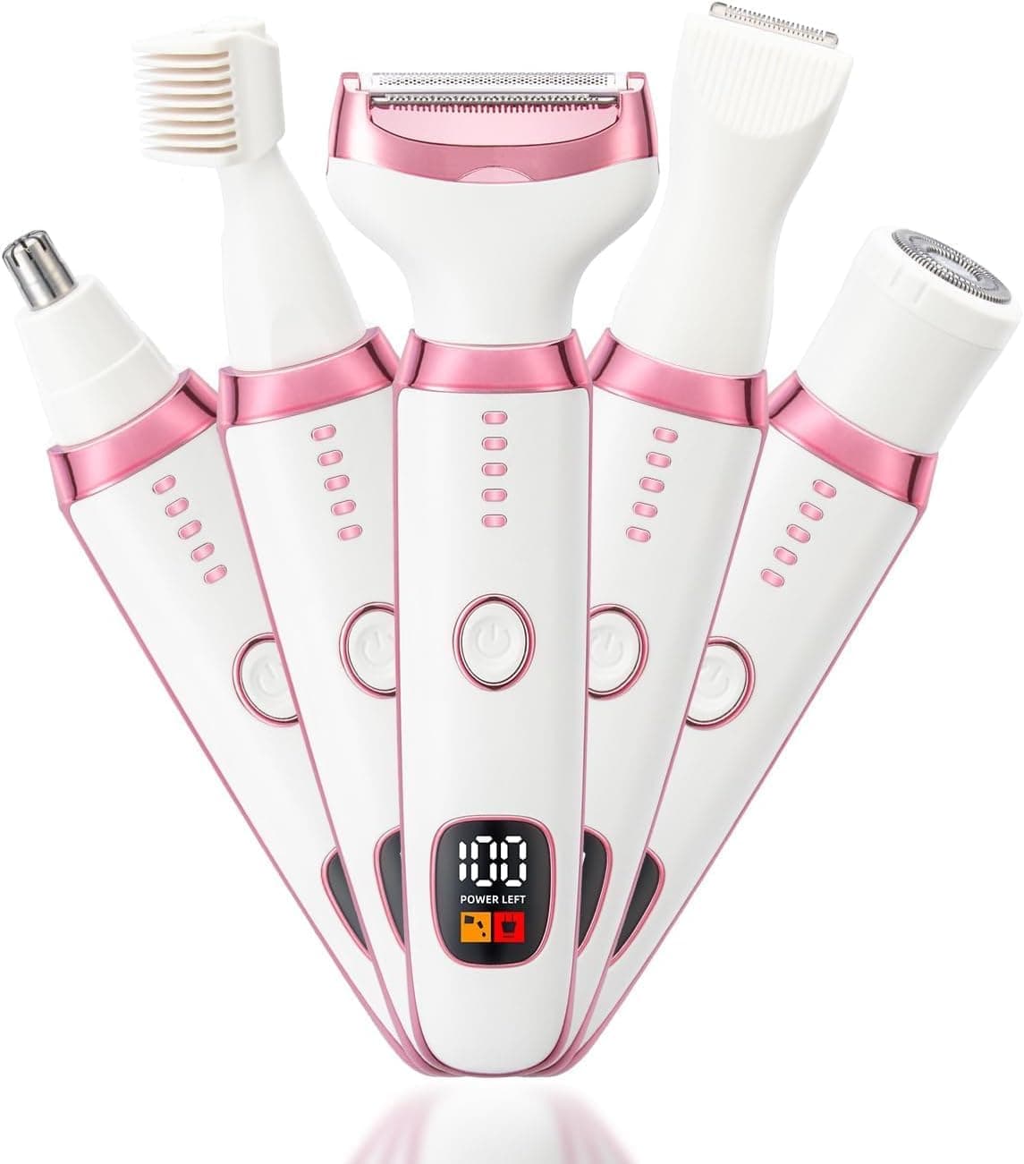 Bikini trimmers for women 5-in-1 Trimmer for Women | Bikini Trimmer for Women | Eyebrow Trimmer & Facial Hair Removal Machine | 90 Mins Runtime (Bikini trimmer for woman)