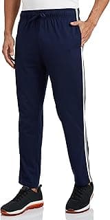 Amazon Brand - Symbol Men's Cotton Rich Strechable Knit Track Pants - Regular Fit