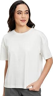 Symbol Premium Women Super Soft Cotton Round Neck Solid T-Shirt (Stylish | Oversized Fit) (Available in Plus Sizes)