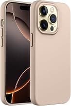 DIZORO® Compatible with iPhone 14 PRO Case, Liquid Silicone Case, Full Body Protective Cover, Shockproof, Slim Phone Case, Anti-Scratch Soft Microfiber Lining, 6.1 inch - Desert
