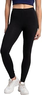 Jockey AW87 Women's Super Combed Cotton Elastane Stretch High Rise Leggings with Ultrasoft Waistband