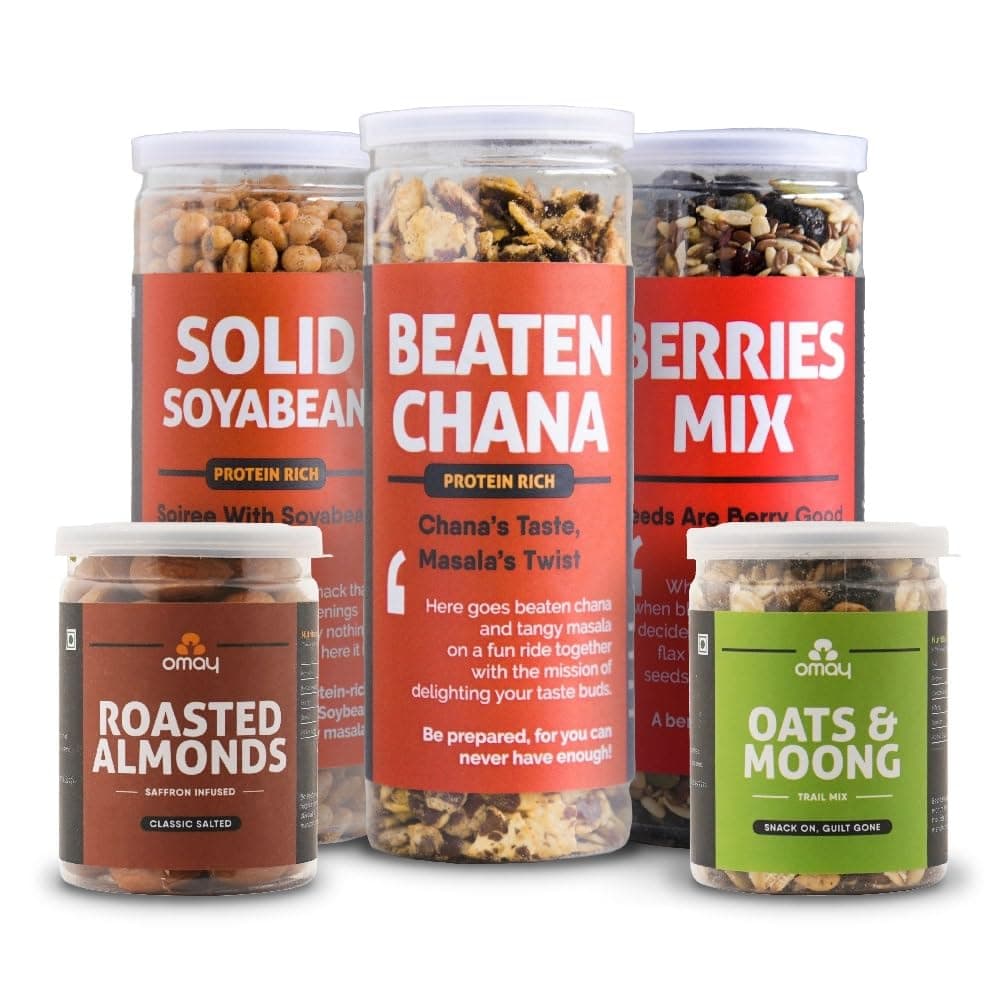 Omay Foods WEIGHT WATCHERS PACK I Healthy, Roasted Oil-free Snack I Seeds, Berries, Dry Fruits I Guilt-free Snacks I Diet Snacks for Weight Loss I Protein rich Snack