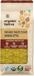ORGANIC TATTVA Organic Maize Flour (Makka Atta) 500g | Gluten-Free Corn Flour Powder/Atta | 100% Natural & Chemical-Free for Healthy Cooking & Baking