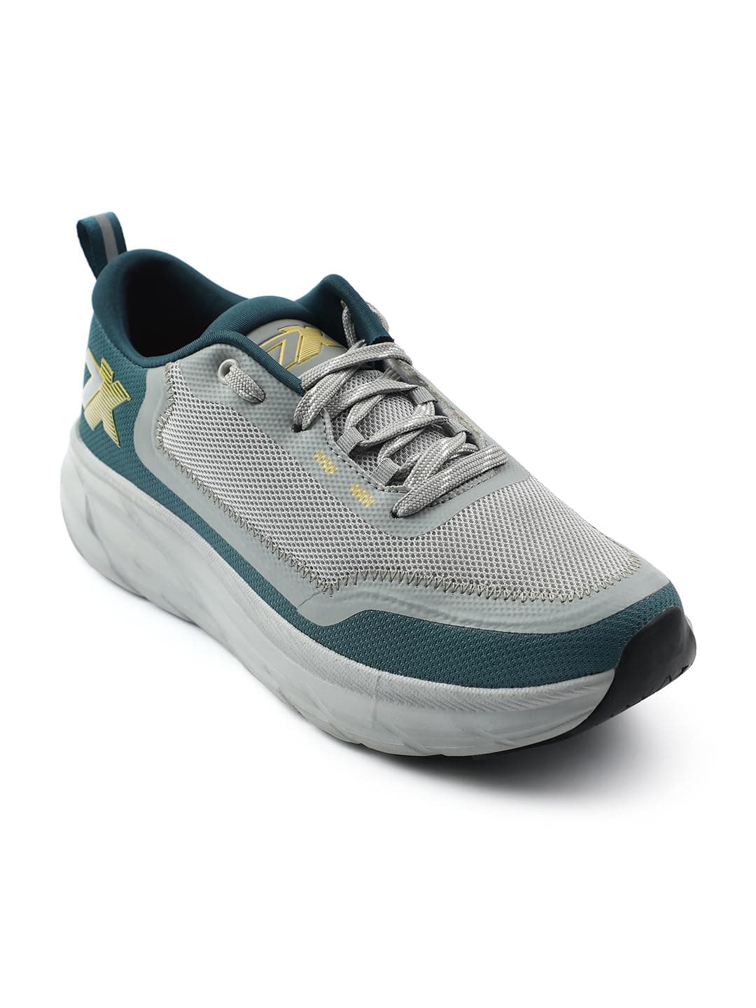 Liberty LEAP7X Dark Grey & White Running Shoes for Men - Memory Foam Sports Wear