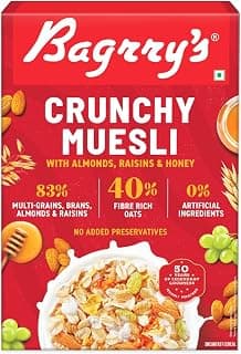 Bagrry's Crunchy Muesli with Almonds, Raisins & Honey 500 gms Box
