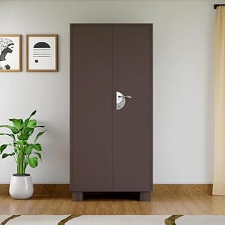 Interio by Godrej Storwel® M2 2-Door Steel Almirah (Coffee Brown), 1-Year Warranty, 1 Locker, 3 Shelves
