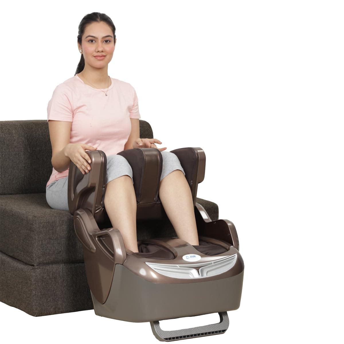 JSB HF60 Shiatsu Massager for Leg Pain Relief with Heat (AC Powered) (Black)
