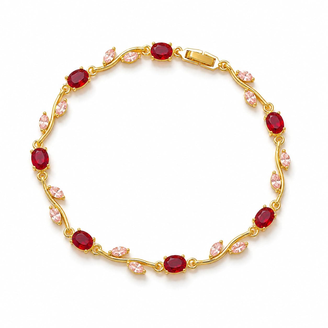 Tulip Bracelet for Women | Anti Tarnish Gold Plated Crystal Bracelet