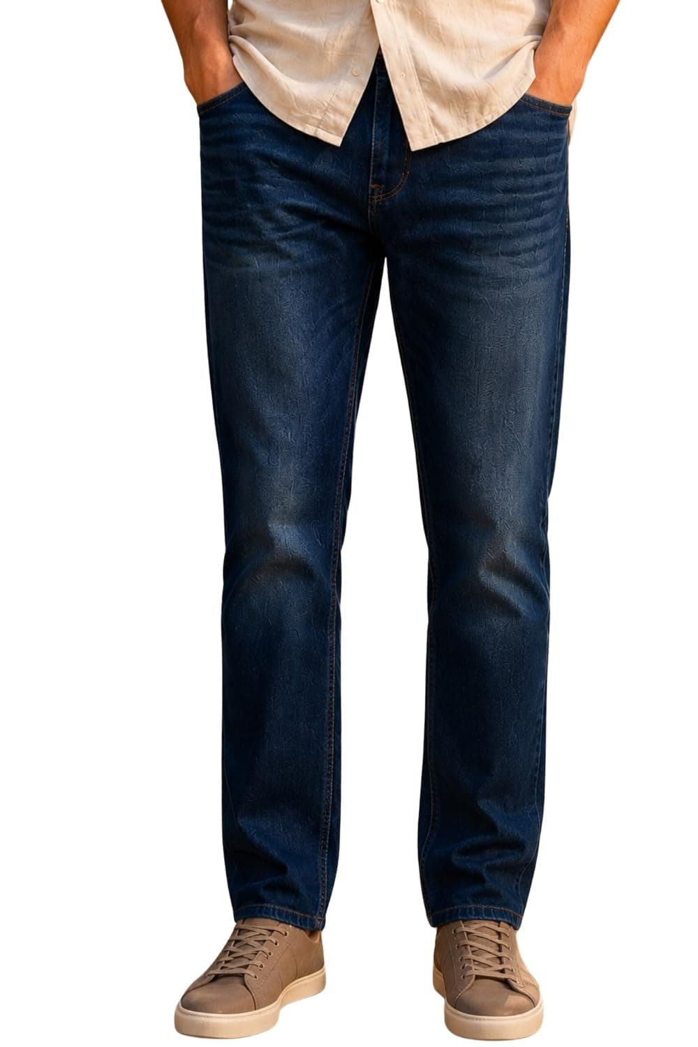 Louis Philippe Men's Smart Fit Stretch Fabric for Comfort Premium Wash Aesthetic Authentic Twill and Durable Jeans