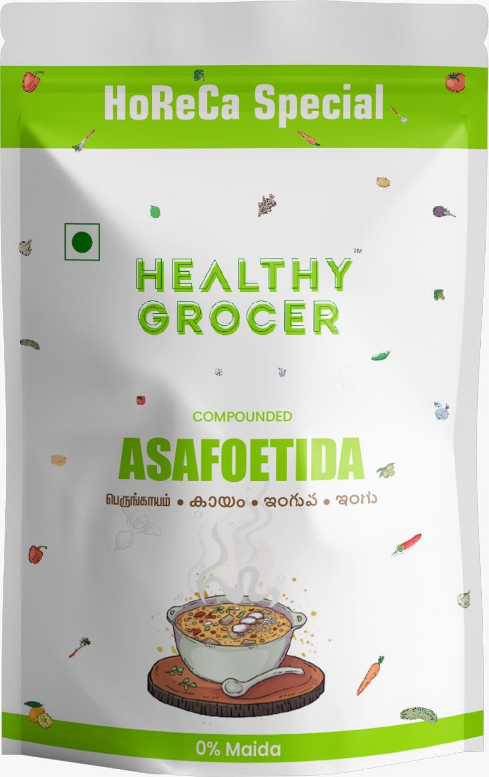 Healthy Grocer Premium Hing Powder 250g | Rich Aroma & Authentic Flavor | Pure Indian Spice (Pack of 2)