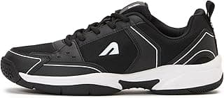 Boldfit Boldfit Badminton Shoes for Man Lightweight Non Marking Shoes for Badminton Breathable Anti Skid Shoe for Man Shuttle Non Marking Indoor Shoe for Pickleball, Tennis, Padel, Black White - 08