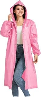 Partyjoy Unisex Waterproof Raincoat with Hood for Men & Women, Reusable Rain Wear, Lightweight Windproof Rain Jacket for Travel, Bike Riding & Outdoor Use (Multicolor, 1 Piece)