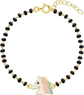 GIVA 925 Silver 18k Gold Plated Rose Gold Infact Bracelet | Adjustable| Gifts for Kids & Babies