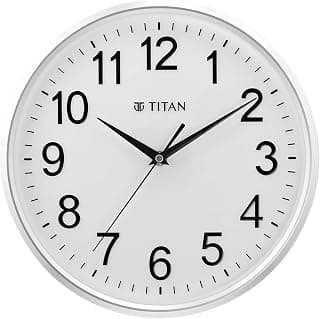 Titan Contemporary Wall Clock with Silent Sweep Technology - 30 cm x 30 cm (Medium)