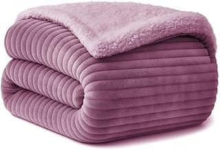BSB HOME New Born Baby Blanket – All Season 2 Layer Fluffy AC Wrapping Sheet, Ultra Soft Flannel & Sherpa Blanket for Baby Boys & Girls (0–24 Months, 130 x 105 cm, Lightweight Color - Lavender