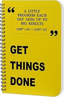 AccuPrints Undated Daily Planner I A5 I Hard Cover I Plan your day | To do List (Daily Planner, Dreamy Start(Yellow/Get Things Done)