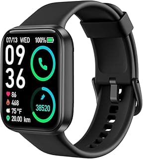 Bouncefit M I D116 Fitness Band Smart Watch for Men, Women, Boys, Girls, Kids – Single Touch Interface, Water Resistant, Workout Modes, Quick Charge Sports Smartwatch – Black I
