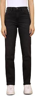 Wrangler Women's Blue Straight Fit Mid Rise Jeans