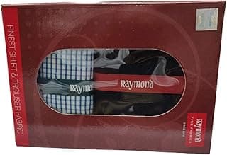Raymond Fabrics Men's Combo of Unstitched Cotton Shirt and Trouser Fabric Set (Multicolour, Free Size)