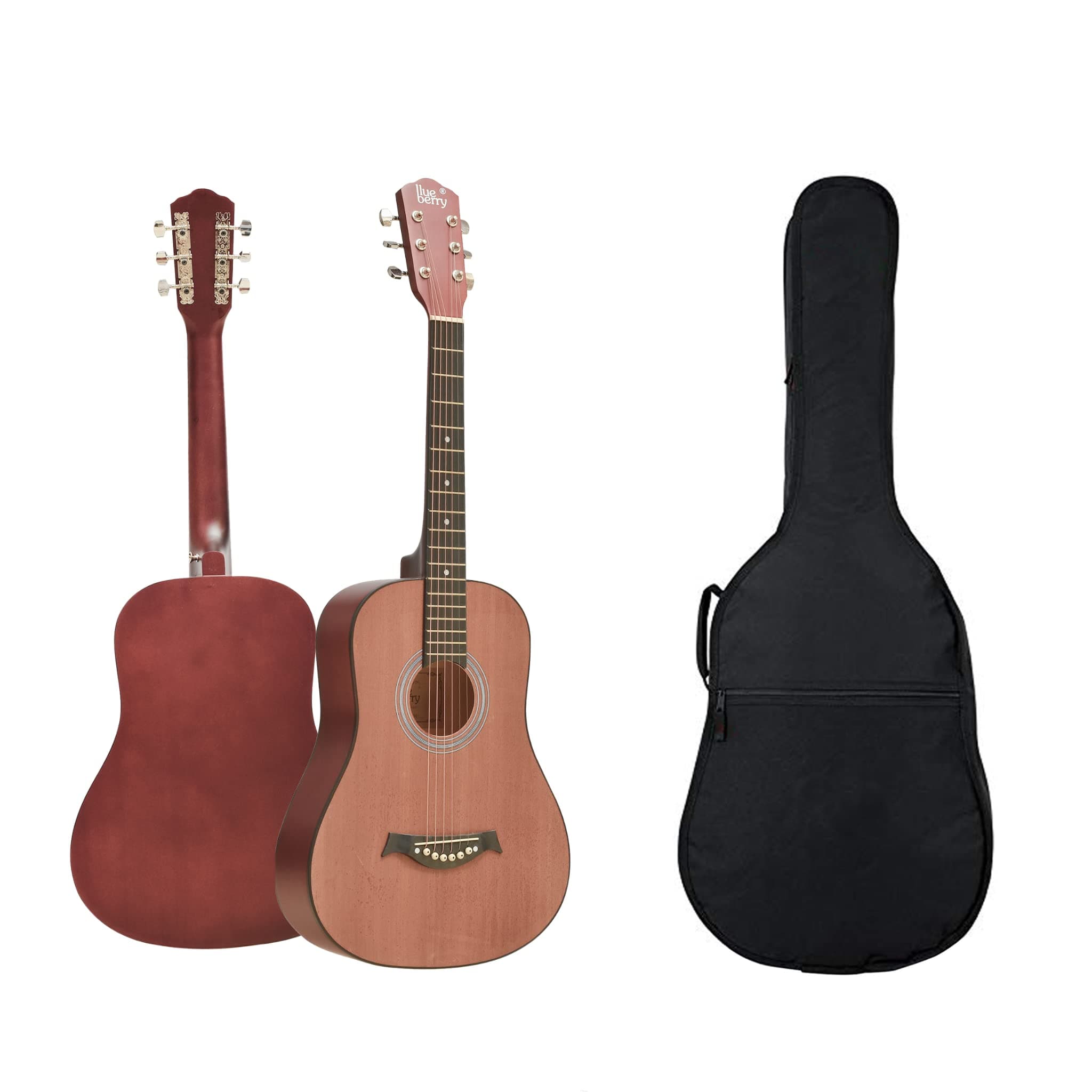 BLUEBERRY VIP-361, Acoustic Guitar Kit With Bag, Belt, String Set And 2 Picks - 36 Inch (Natural)