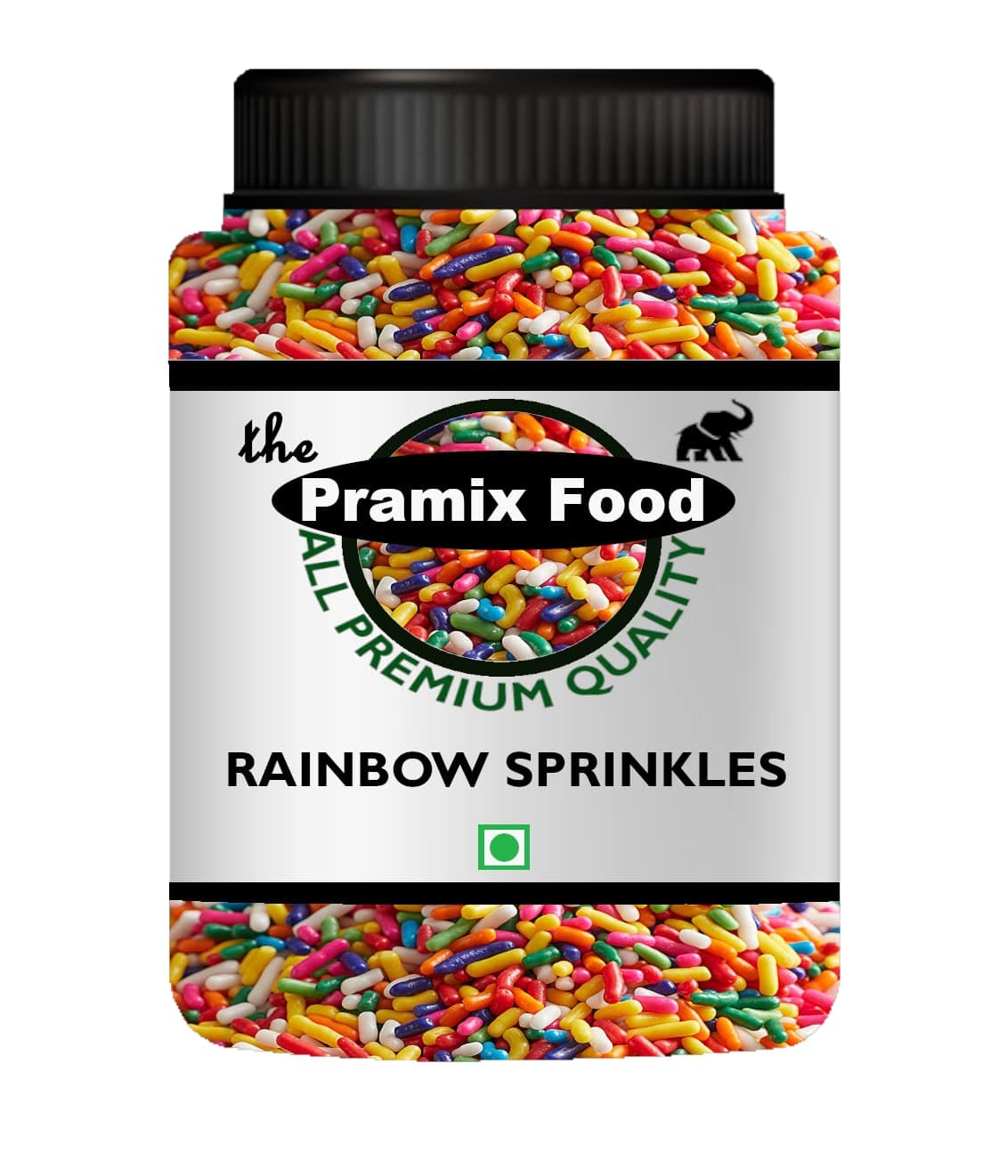 Pramix Rainbow Sprinkles 400g | Multicolor Sugar Sprinkles for Cake Decoration | Toppings for Ice Cream, Cupcakes, Cookies & Desserts