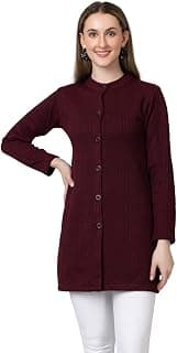 HIFZAA Womens Woolen Long Cardigan Sweater for Women Winter wear for Ladies M to 4XL