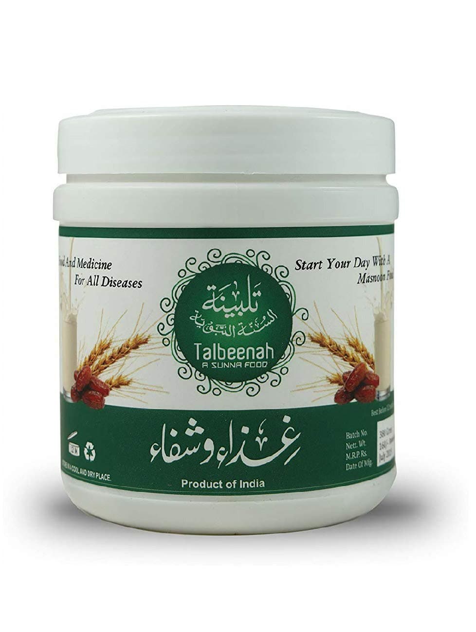 AL MASNOON Talbina/Talbeena with Dry Dates 350g / A Sunnah & Healthy Porridge for all Age Group
