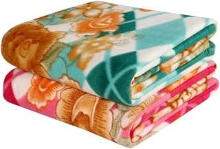 Pack of 2 All Season Multipurpose Polar Fleece Special Heavy Winter Light Weight Polar Fleece Blanket for Bed Warm Cozy Multicolor AC Blanket (Single Bed 60X90 Inches)