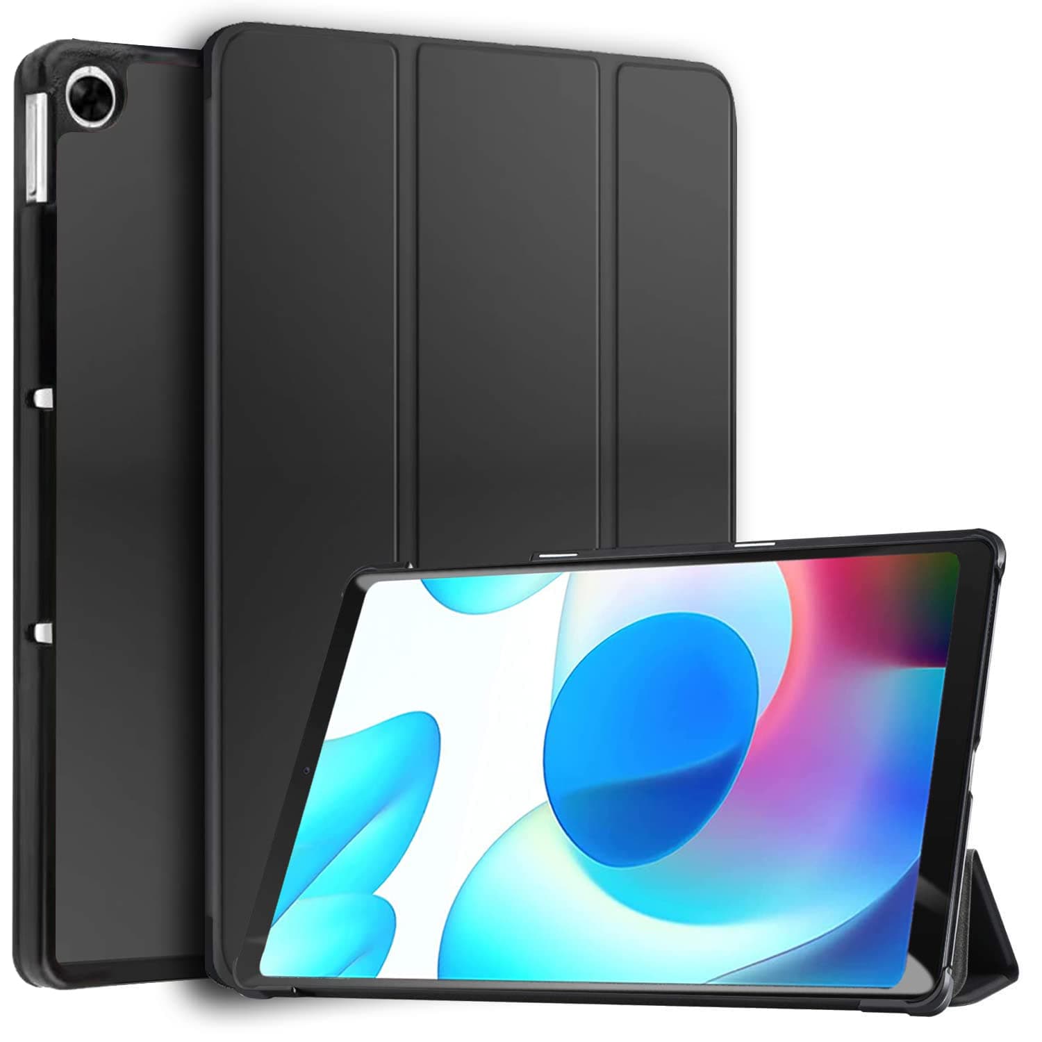 Robustrion Trifold Flip Stand Back Case Cover for Realme Pad 10.4 inch - Black
