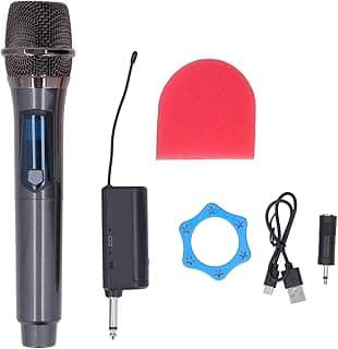 kh UHF Portable Wireless Microphone with Receiver – Handheld Cordless Mic for Singing, Speeches, Events, Karaoke, PA Systems, Computers & Musicians