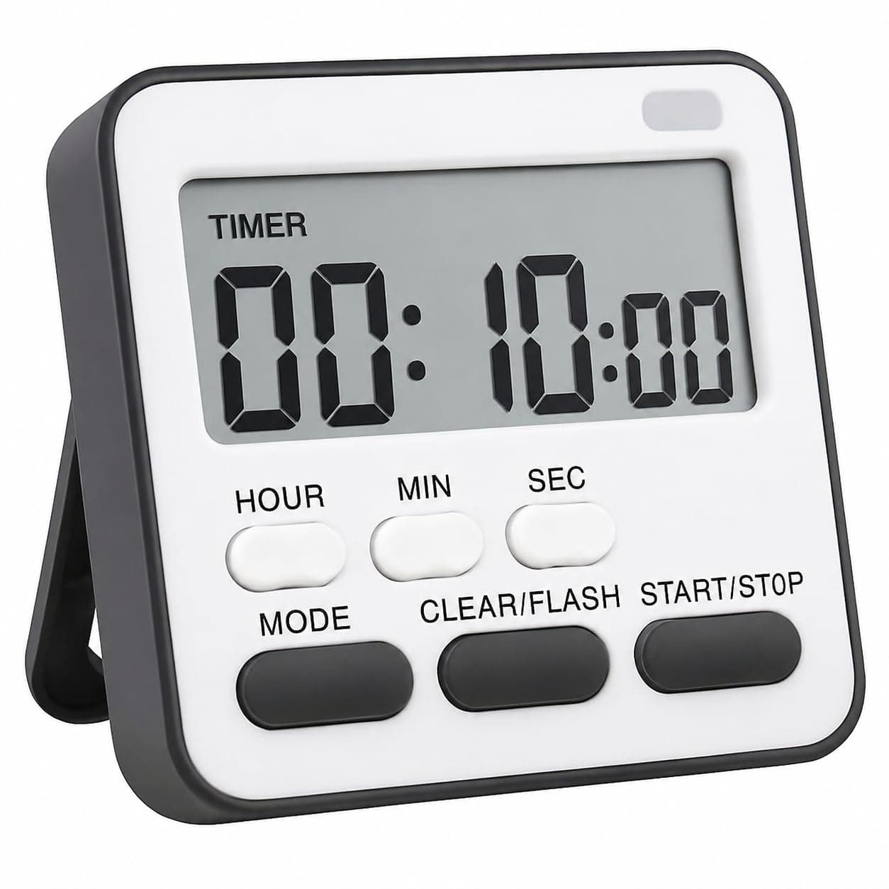 JASIFS Digital Magnetic Multi-Function Timer Clock with Large LCD Display, Loud Alarm, Retractable Stand, Stopwatch Stand Hanging Hole, Countdown Flashing Light, Dual-Purpose Time Management Clock