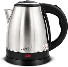 V-Guard VKS15 1.5 Litre Electric Kettle for Hot Water | 1350 W | Stainless Steel Hot Water Kettle | Power Indicator | Auto Cut-off | Boil Dry Protection | 1 Year Coverage by V-Guard