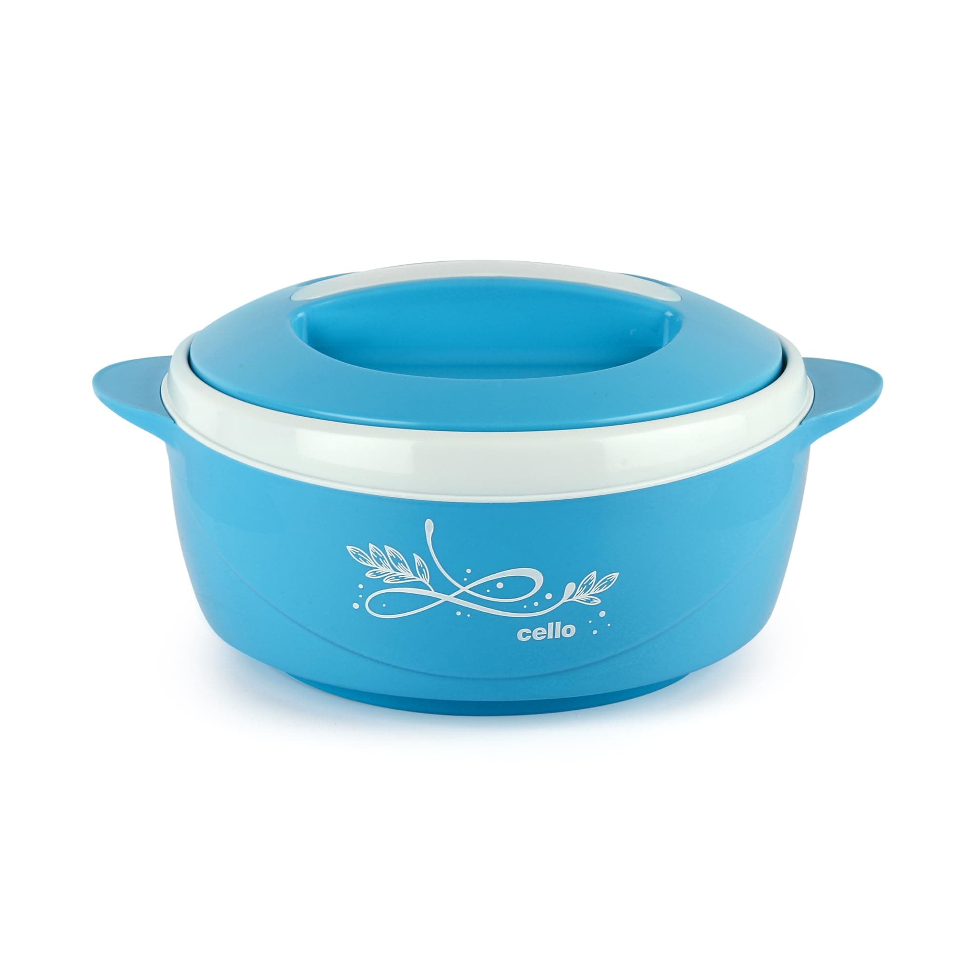 CELLO Sapphire Insulated Casserole Hot Pot For Kitchen 1250 ml Blue | Easy to Serve Airtight Outdoor Safe Inner Steel Insulated Keeps Food Hot & Warm Casserole Hot Pot Case Set For Roti Rice Biryani