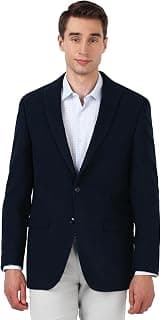 Peter England Men Navy Solid Regular Fit Formal Blazer