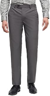 Park Avenue Men Slim Fit Structure Pattern Polyester Blend Flat Front Formal Trouser