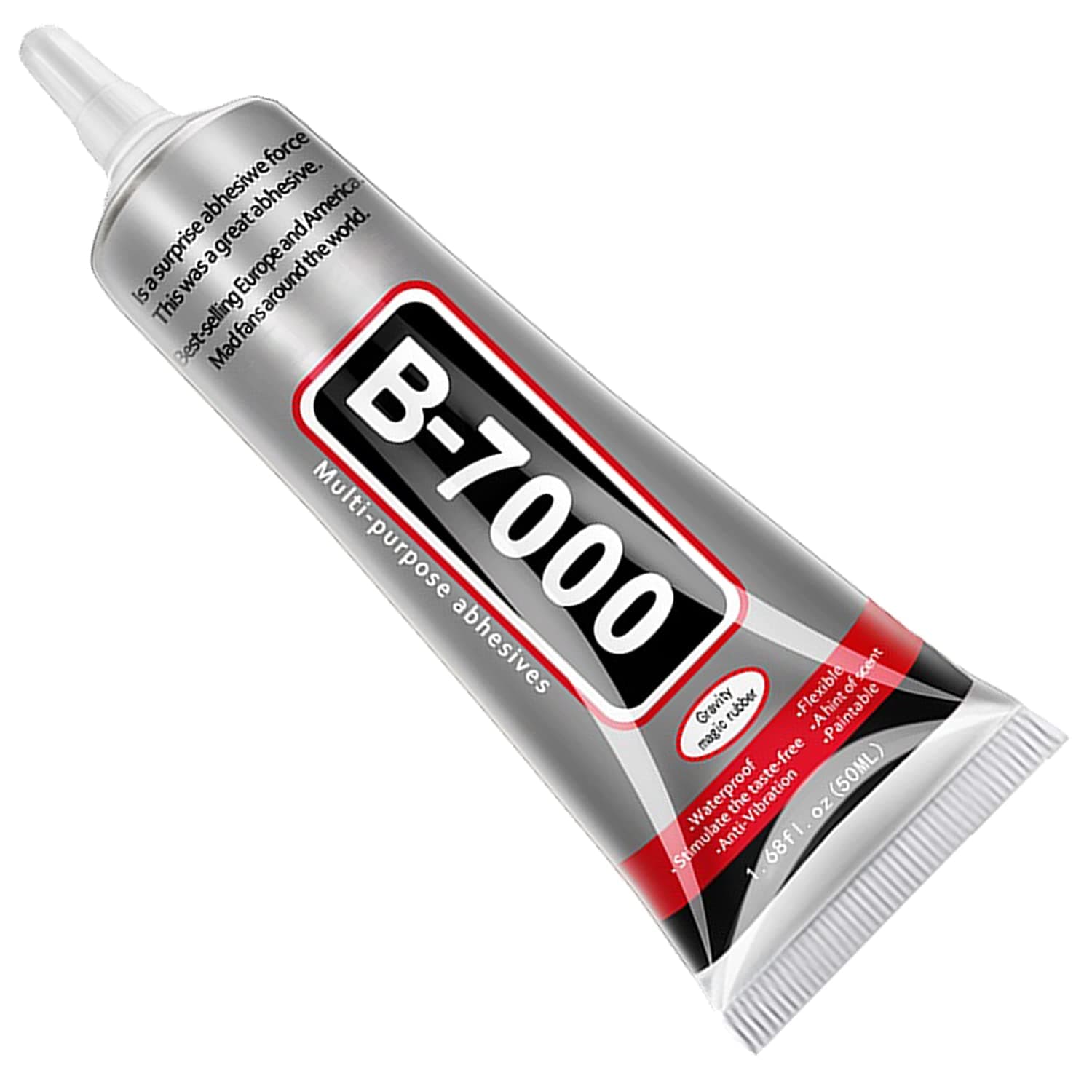 B-7000 Multipurpose Adhesive Glue 50 ml - Strong Liquid Craft Glue with Precision Needle Tip, Waterproof Bond for Metal, Wood, Glass, Fabric & Mobile Repair DIY Applications