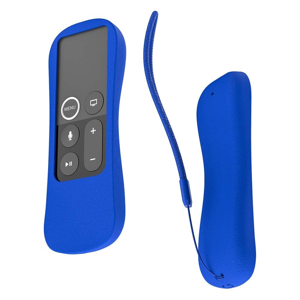 Dealfreez SIKAI Protective Case for Apple TV 4K / 4th Gen Siri Remote Skin-Friendly Anti-Slip Washable Protective Cover Sleeve with Anti-Lost Remote Loop (Blue)