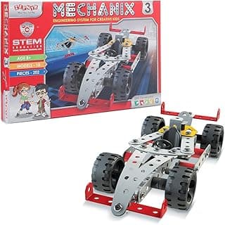 Mechanix 3 DIY STEAM Educational Toy, Building and Construction Set for Boys and Girls Age 7+ Years