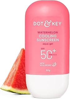 Dot & Key Watermelon Cooling Sunscreen, In-Vivo Tested SPF 50+ PA++++, With New-Age UV Filters, Instantly Cools skin, Controls Excess Oil, Broad Spectrum Protection, No White Cast, No White Cast | 50g